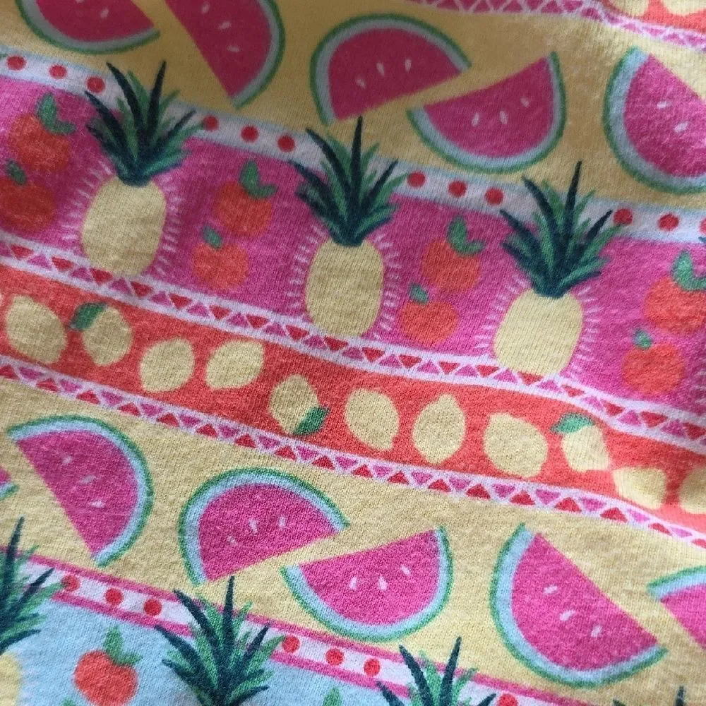 The Children's Place Pink and Yellow Pineapple Skater Skirt